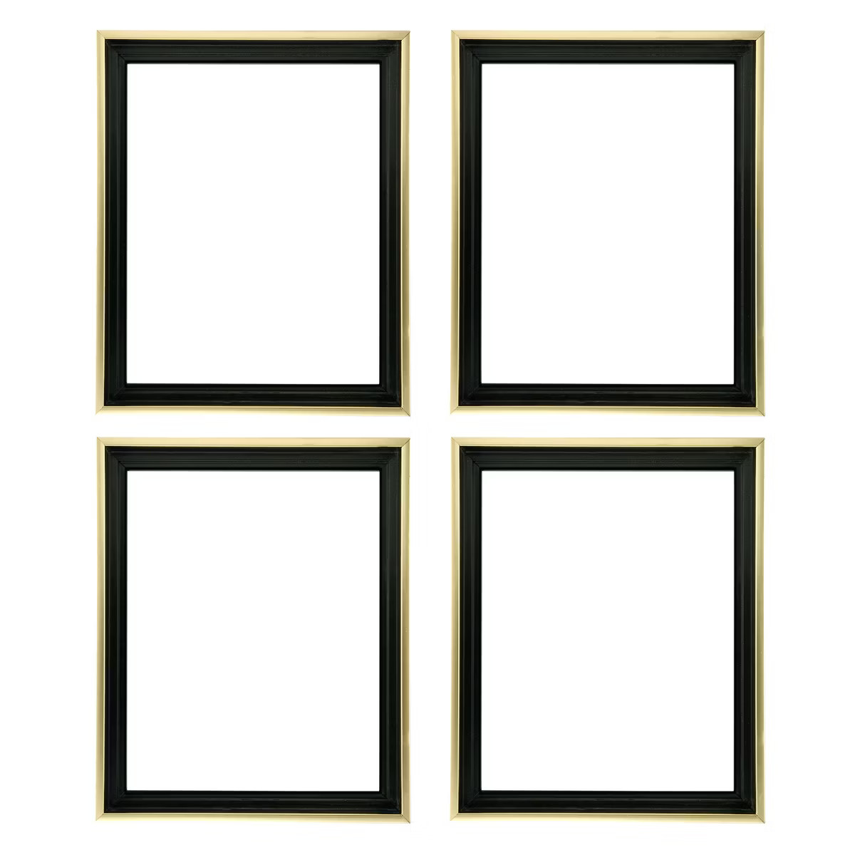 Creative Mark Illusions Floater Frames - Walnut/Gold - 4 Pack of ¾’’ Deep Floating Frames fo... | Target