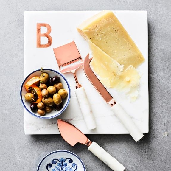 Marble & Copper Monogram Boards | Williams-Sonoma