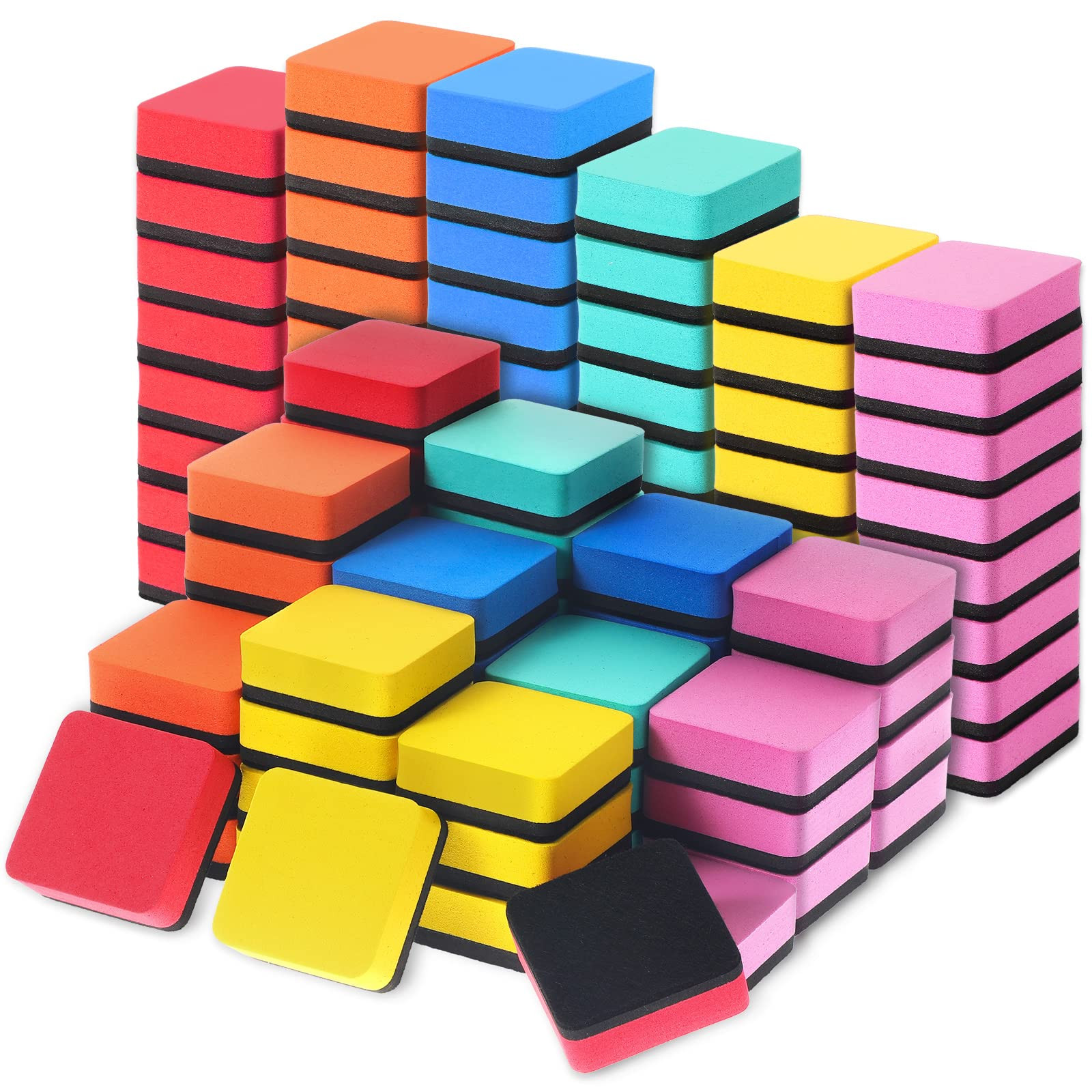 96 Pack Mini Dry Erase Erasers Bulk Magnetic Whiteboard Dry Erasers Classroom Supplies Whiteboard... | Amazon (US)
