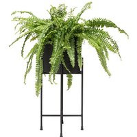 Modern Mid Century Black Planter With Stand | 7 Inch Diameter Large Pot Metal 16 Inch Tall Indoor | Etsy (US)