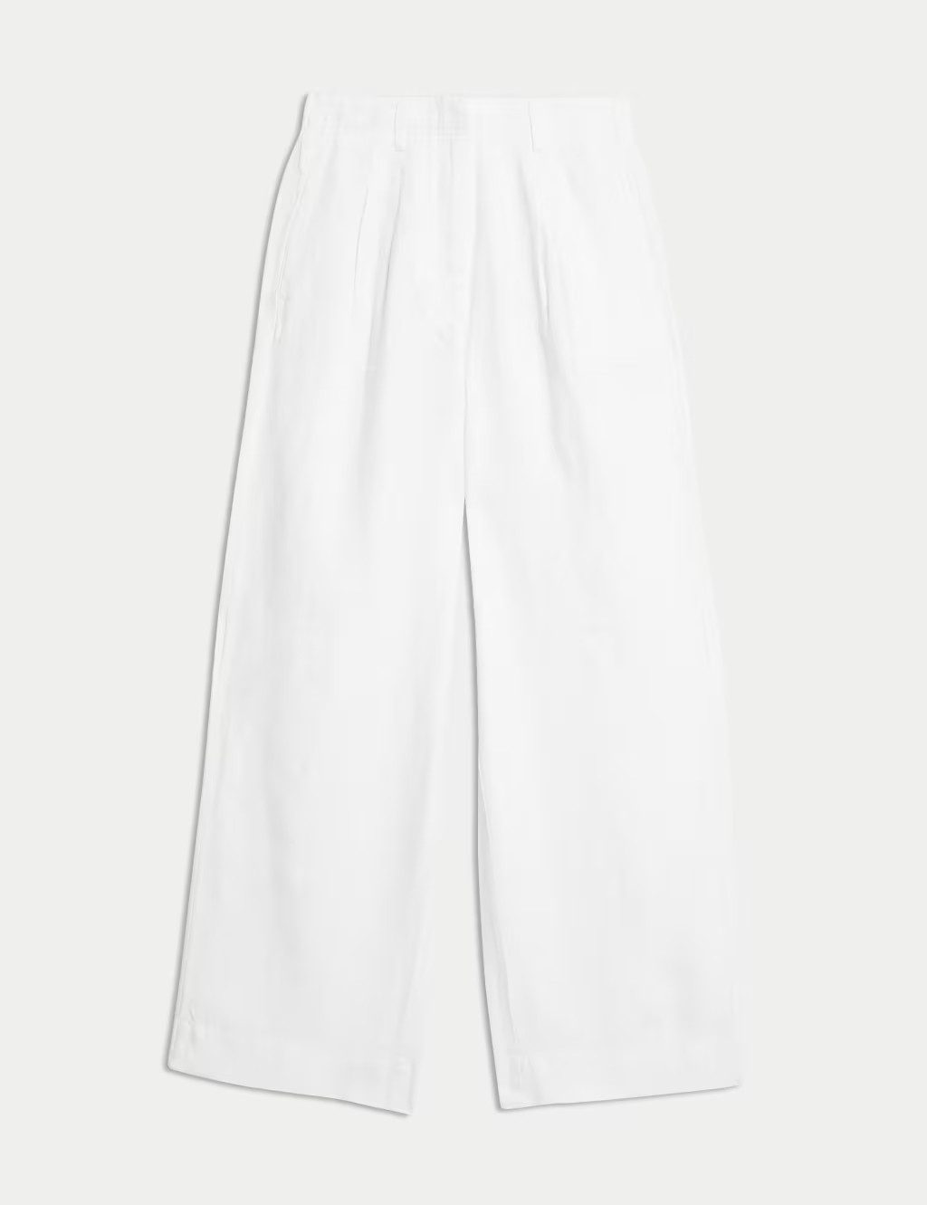 Pure Linen Wide Leg Trousers | Marks & Spencer (UK)
