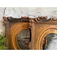 Vintage Gold Frames, Aged Oval Set Of 2, Ornate Broyhill Usa, Open Farmhouse Wall, Romantic Homes | Etsy (US)