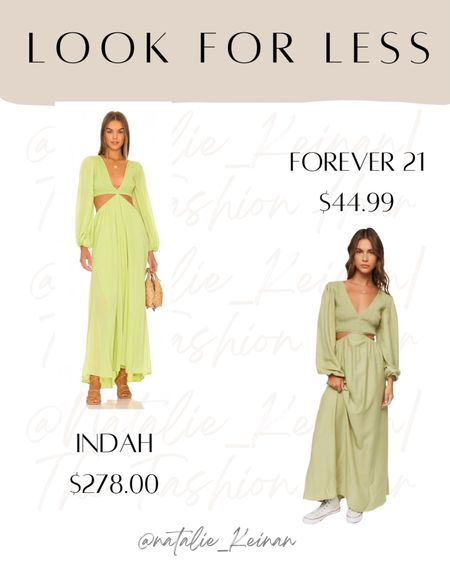 Flowy cutout dress look for less! Revolve Indah dress vs forever 21 beach dress! Vacation dress. Swim coverup. Smocked dress. Maxi dress  

#LTKtravel #LTKswim #LTKstyletip