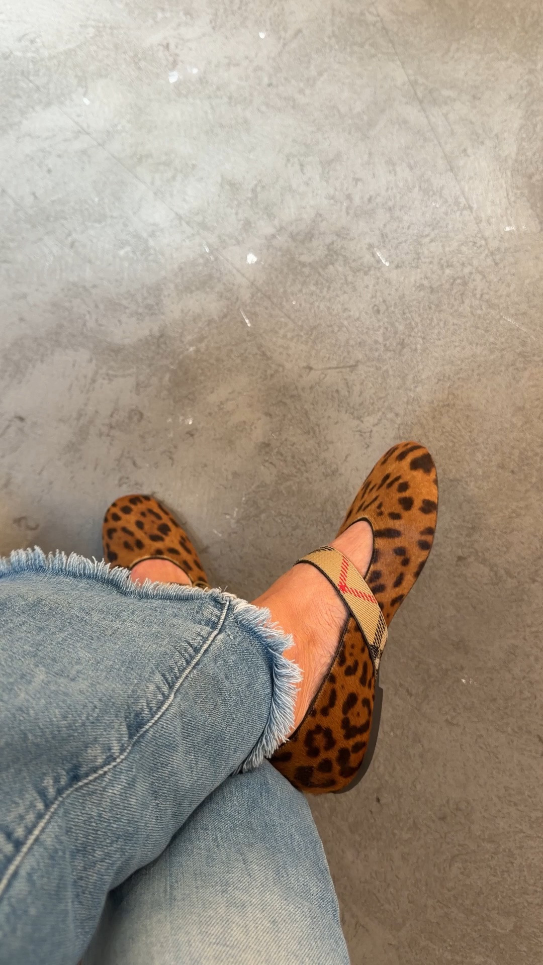 New leopard Mary Janes get your true size. I’m between a 7.5 and an 8 and wear a 38