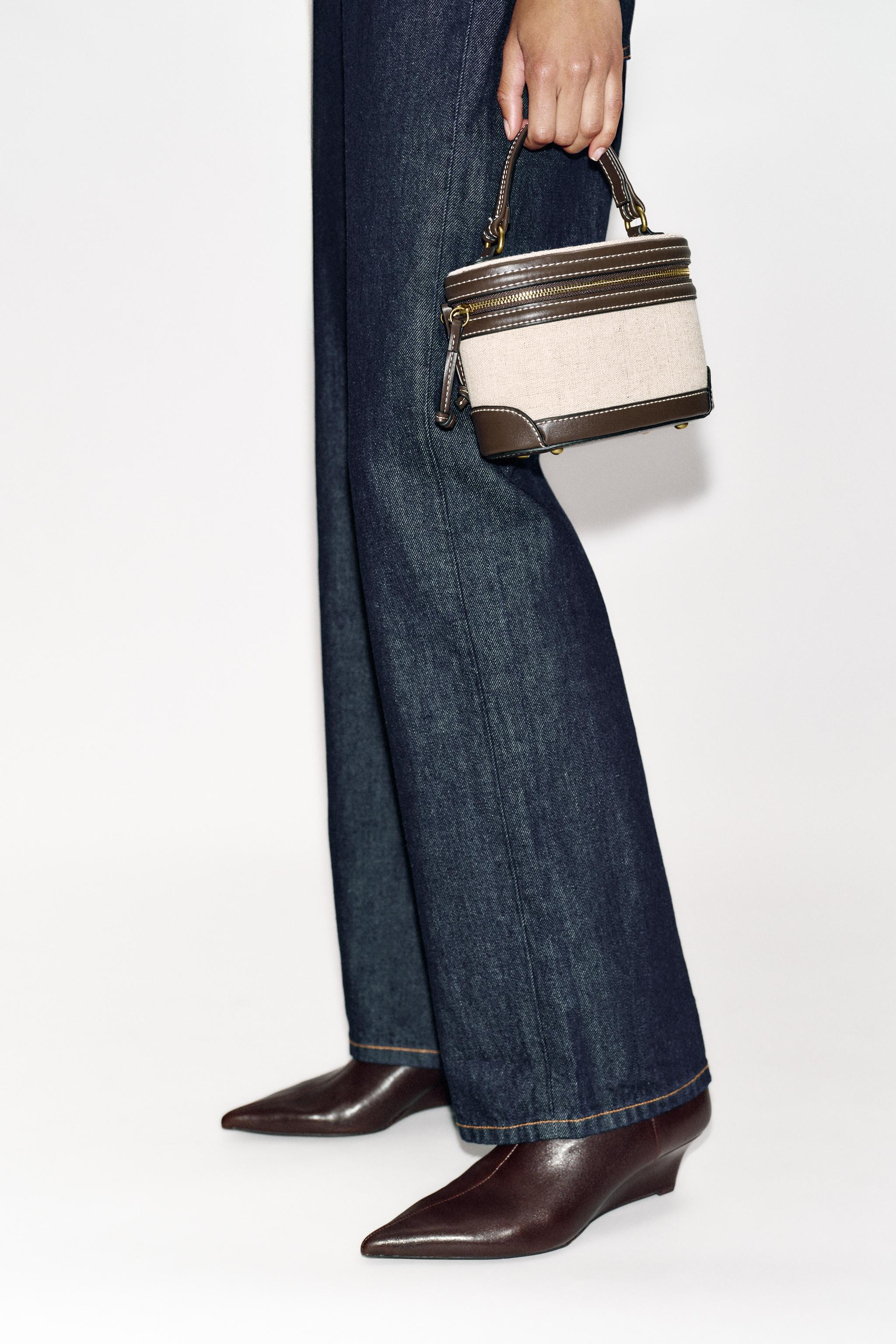 LEATHER WEDGE HEEL ANKLE BOOTS | Zara UK