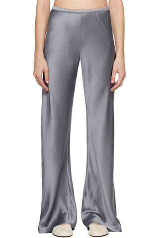 Gray Bias Cut Lounge Pants | SSENSE