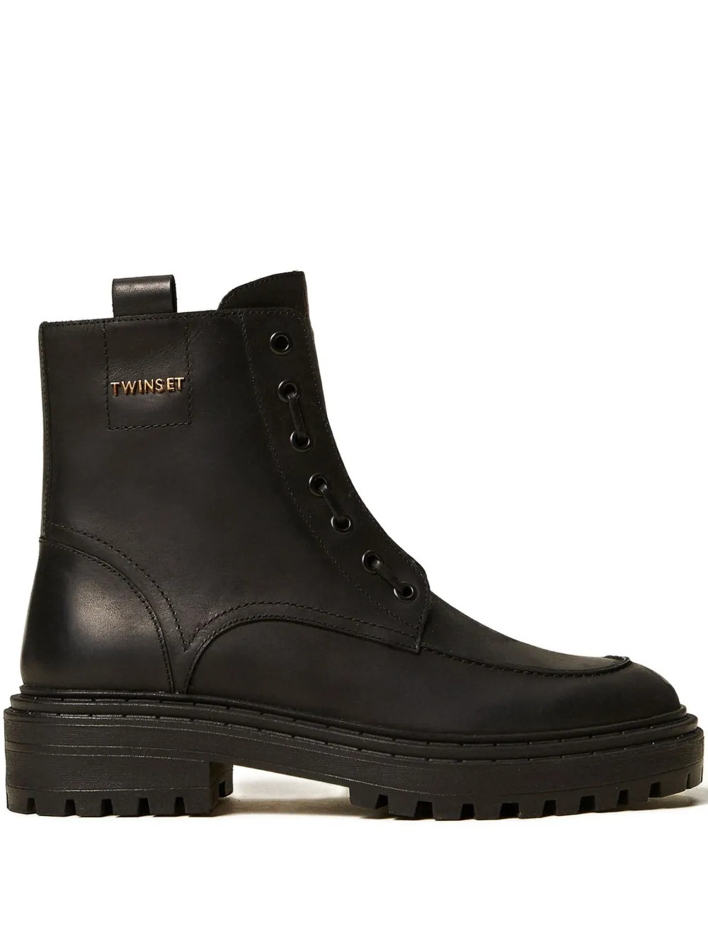 TWINSET lace-up Chunky Boots | Black | FARFETCH EE | Farfetch Global