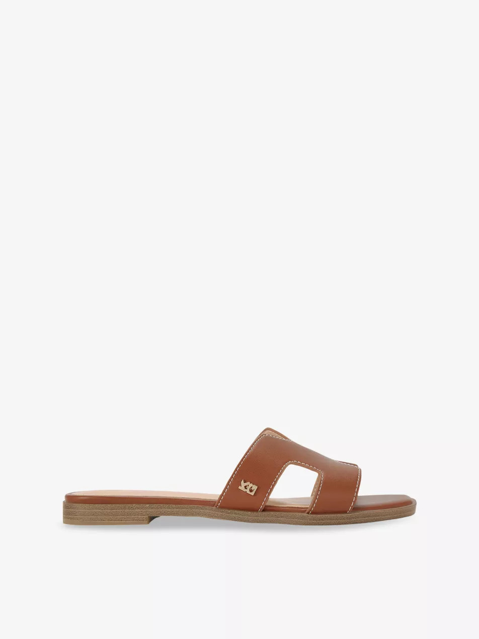 Raven Faux-Leather Flat Sandals | Selfridges