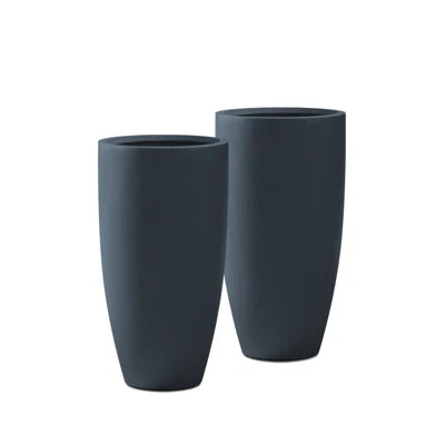 Tali 13.39" W x 23.62" H Round Cement Planters | Wayfair North America