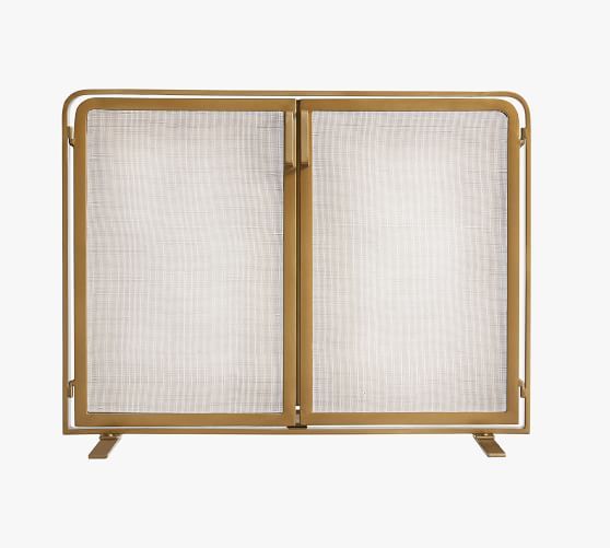 Vail Glass Fireplace Screen with Doors | Pottery Barn (US)