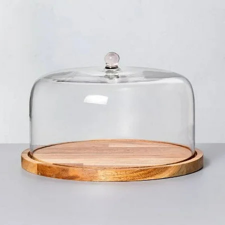 Wood & Glass Cake Storage - Hearth & Hand™ with Magnolia | Walmart (US)
