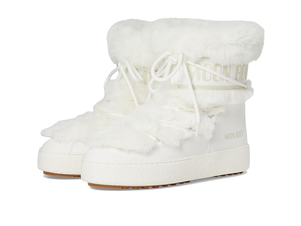 MOON BOOT Ltrack Faux Fur Wp Women's Cold Weather Boots White : EU 37 (US Women's 6) B - Medium, Synthetic | Zappos