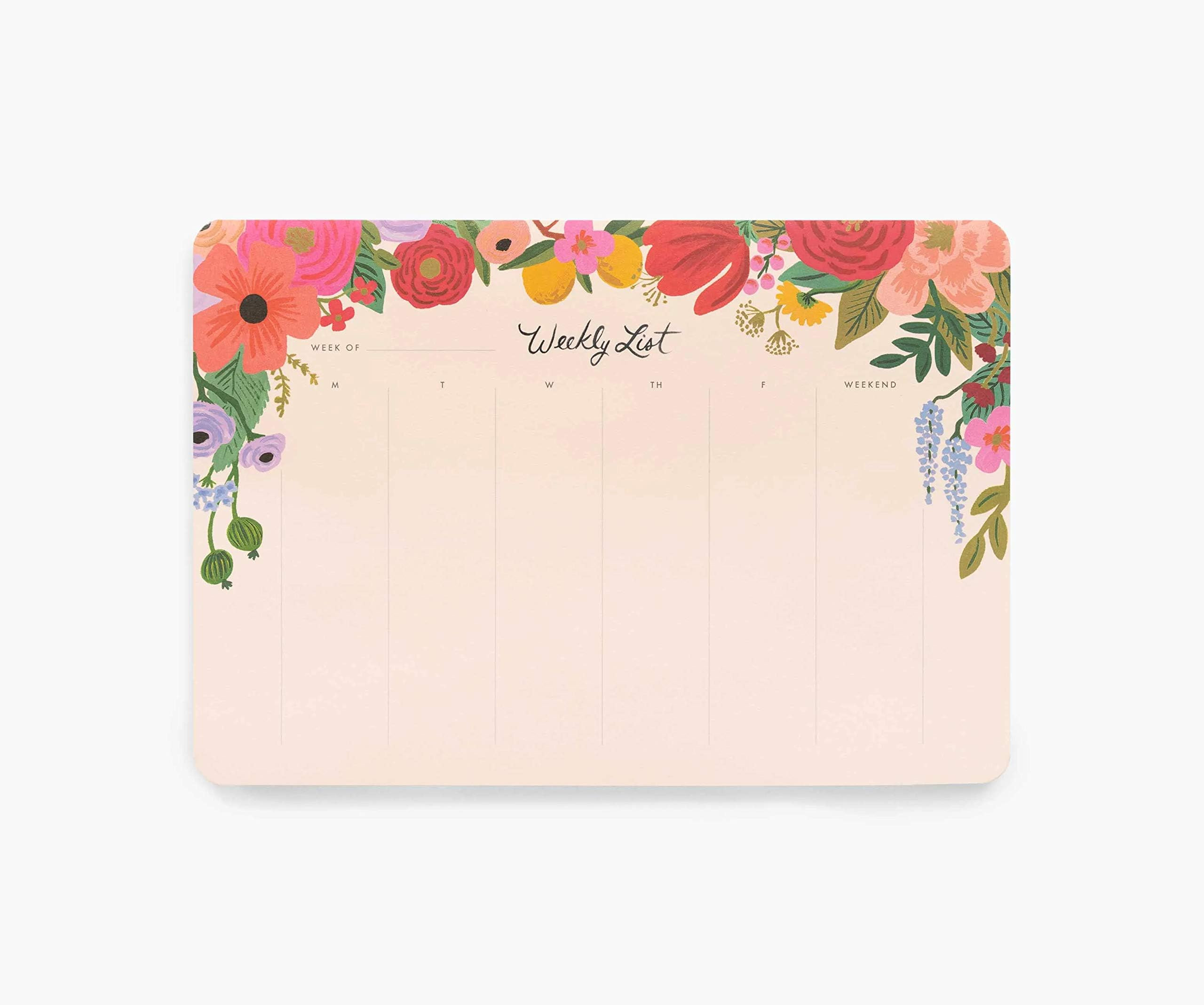 RIFLE PAPER CO. Weekly Desk Pad | 52 Tear-Off Pages, Doubles as a Mouse Pad, Helps You Map Out Yo... | Amazon (US)
