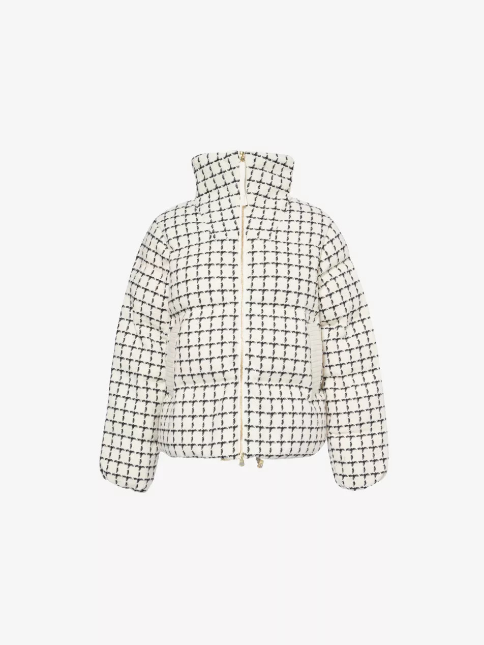Eugene Check Puffer oversized wool-blend twill jacket | Selfridges