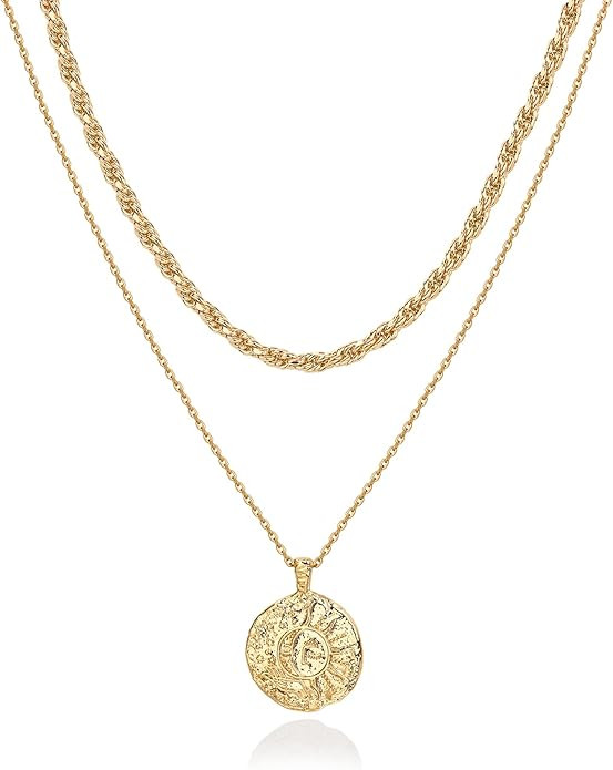 PAVOI 14K Gold Plated Layering Necklaces | Stylish Minimalist Design Pendant Necklaces | Butterfl... | Amazon (US)