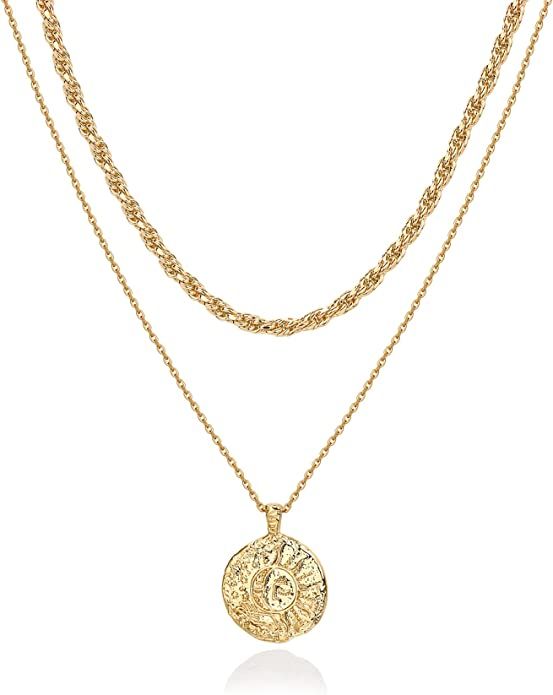 Amazon.com: 21C-N03 Layering Necklace (Moon, Yellow Plated) : Clothing, Shoes & Jewelry | Amazon (US)