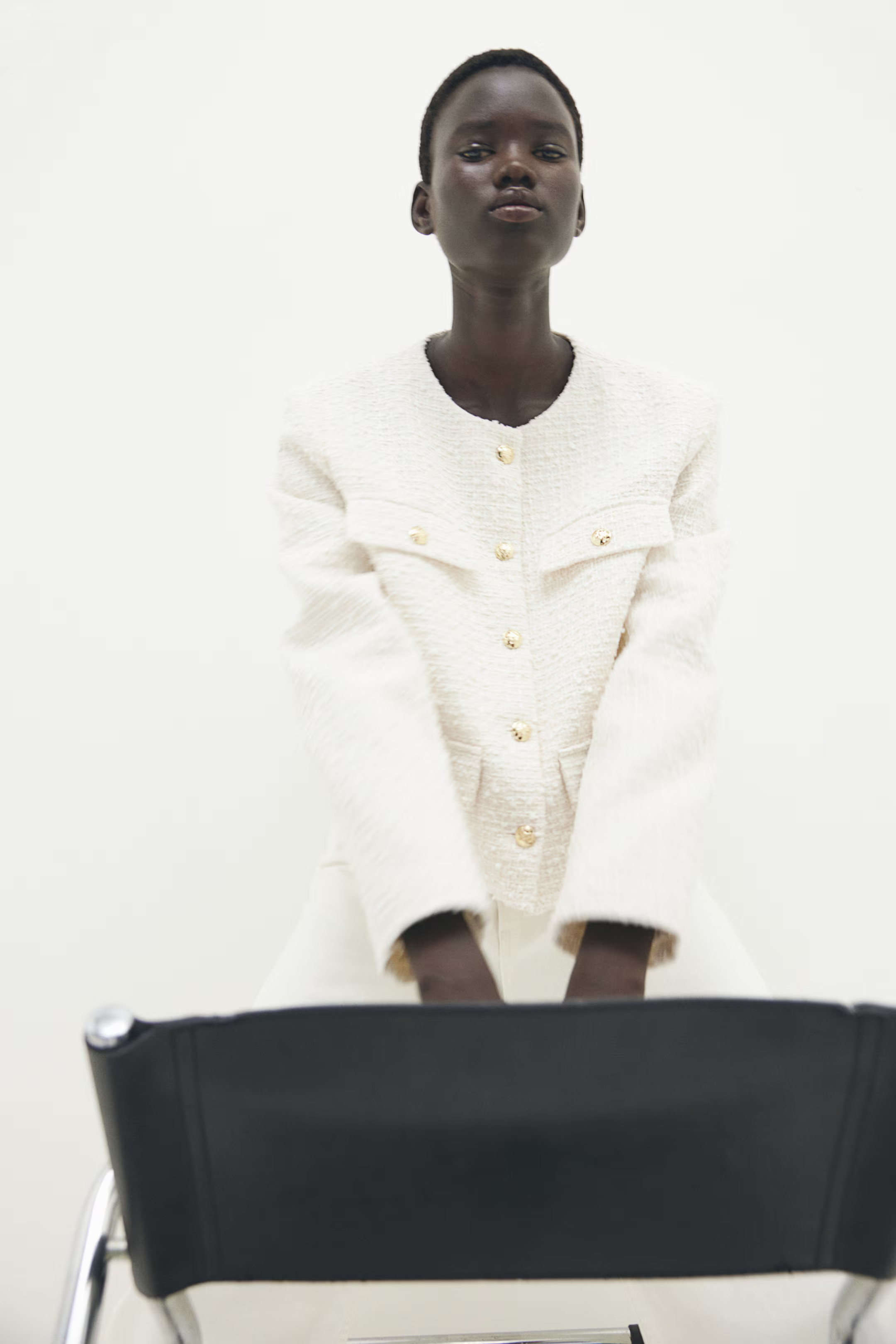 Jacket - Round neck - Long sleeve - Dark grey - Ladies | H&M GB | H&M (UK, MY, IN, SG, PH, TW, HK)