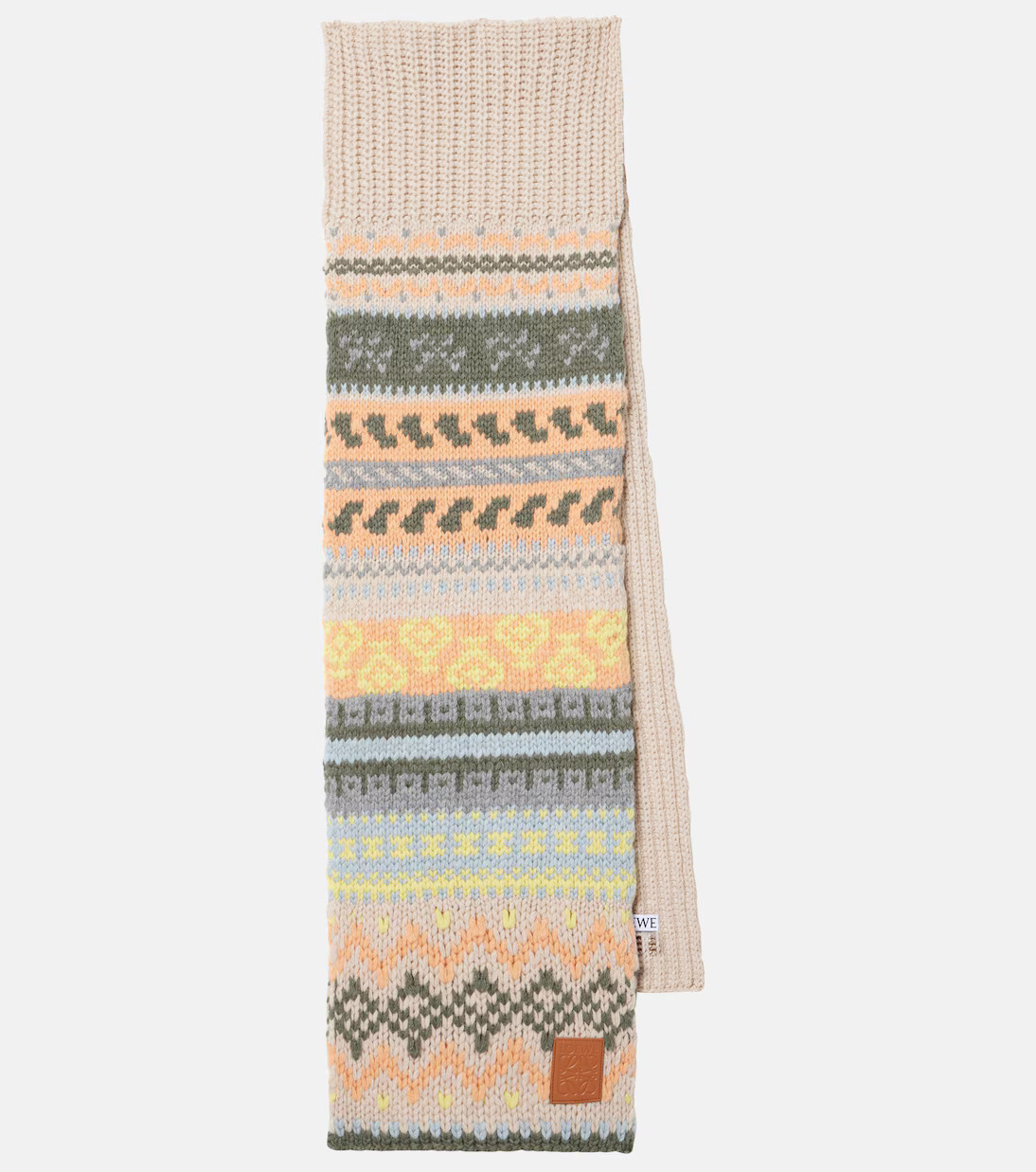Leather-trimmed wool scarf | Mytheresa (US/CA)