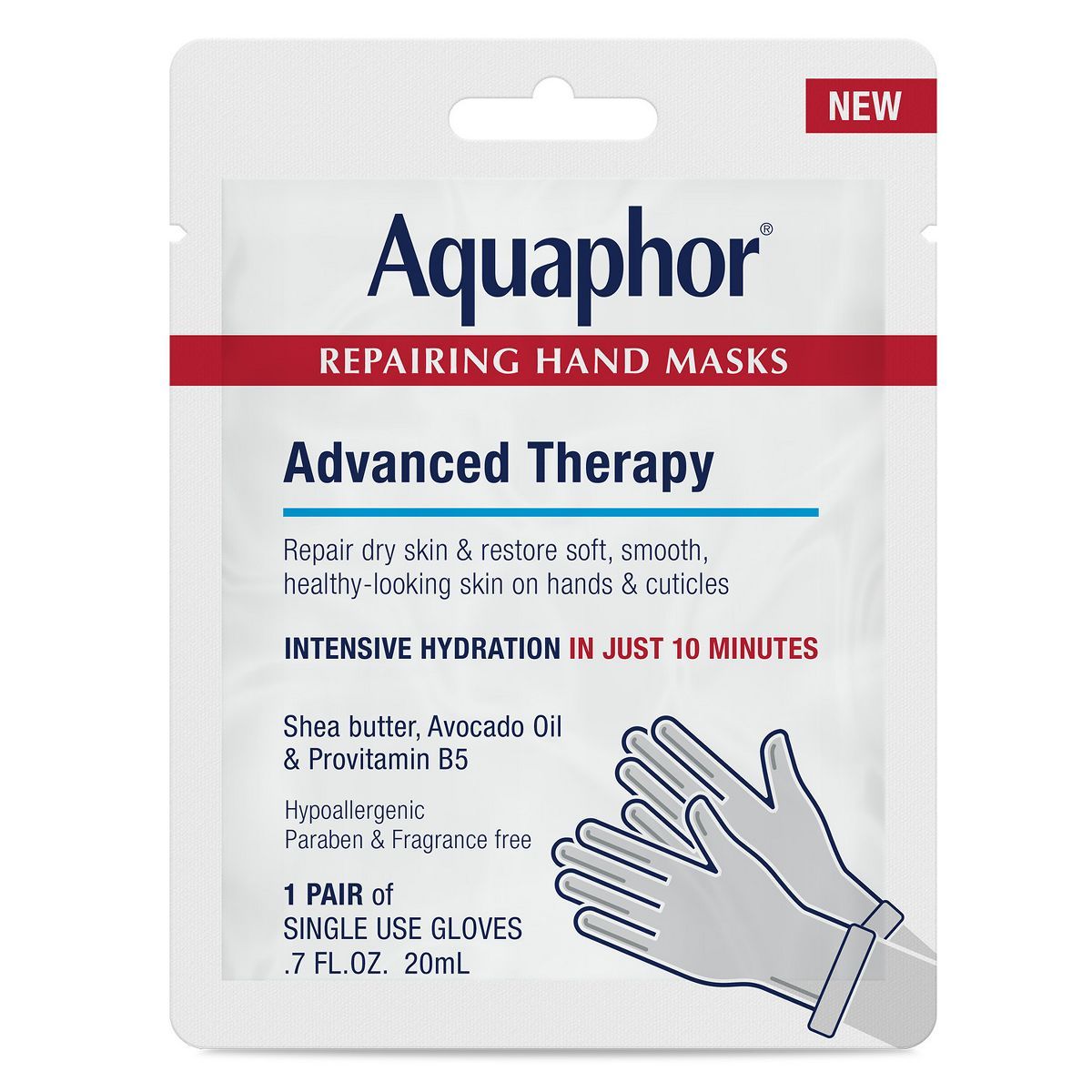 Aquaphor Advanced Therapy Repairing Hand Mask - 0.7 fl oz | Target