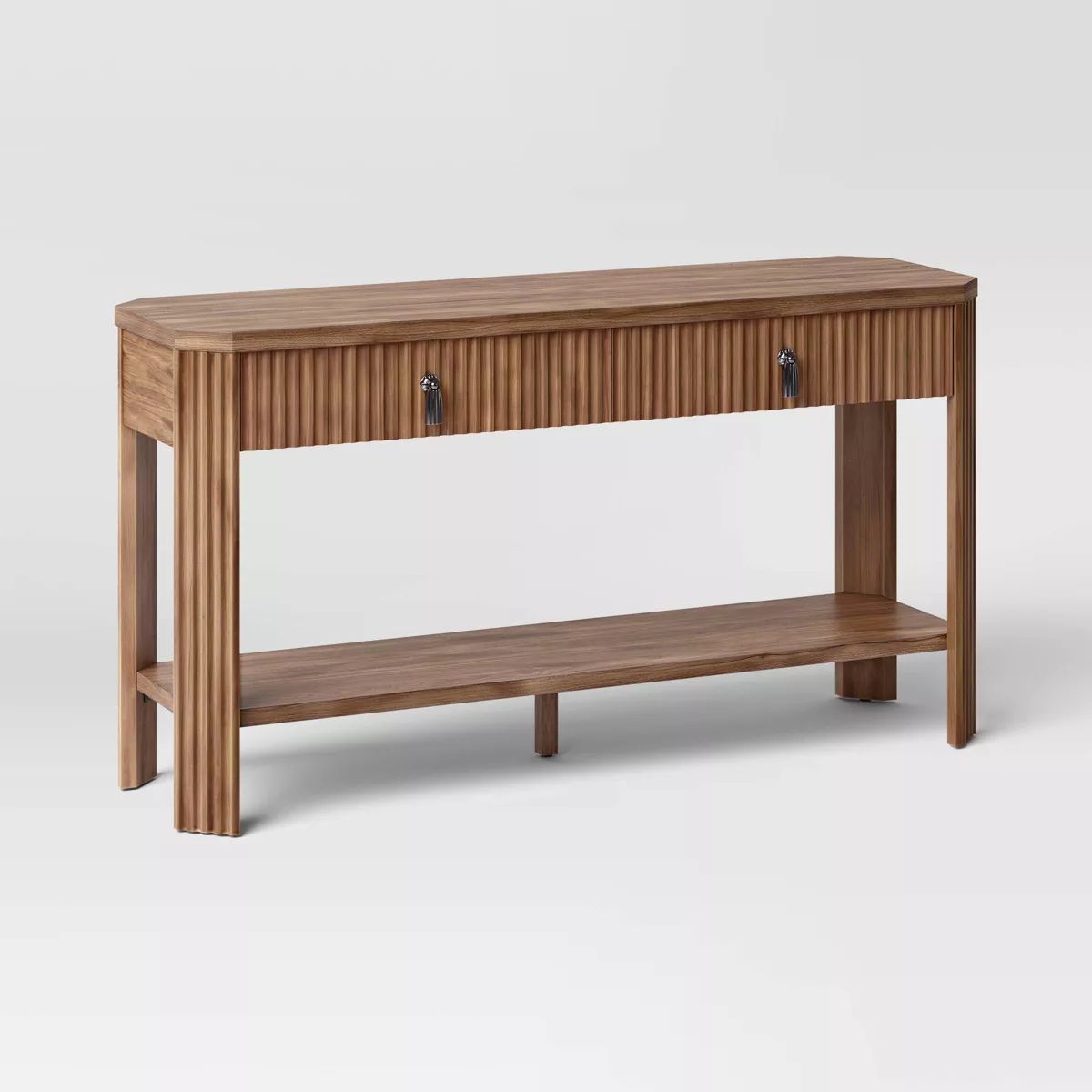 Laguna Nigel Fluted Wooden Console Table Brown - Threshold™ designed with Studio McGee | Target