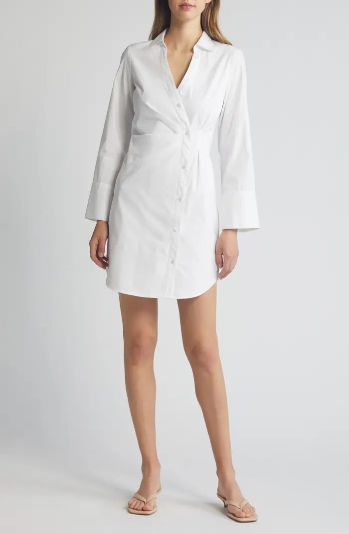 Isabelle Long Sleeve Asymmetric Shirtdress | Nordstrom