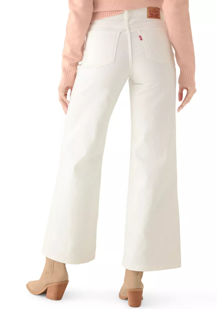 Shaping Wide Soft White Pants | Belk