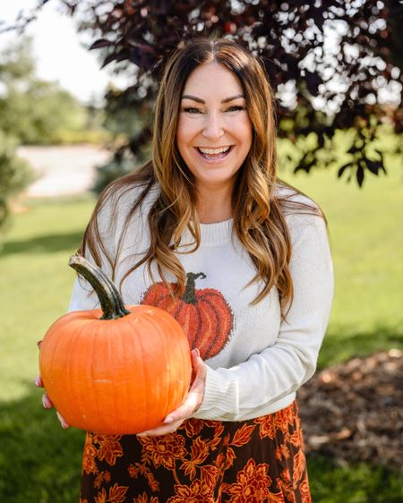 Seasonal Fall Outfit

Fit tips: Sweater L, size down for a more fitted look // Skirt XL, need L, tts // Booties tts

Floral skirt  Fall skirt  Pumpkin sweater  Fall sweater  Memory foam boots

#LTKSeasonal #LTKover40 #LTKmidsize