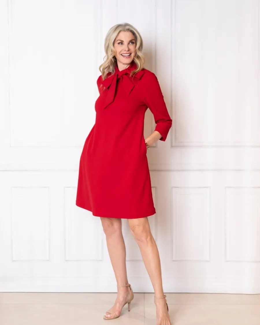 My favorite red dress for events and the holidays! Sized down to XS