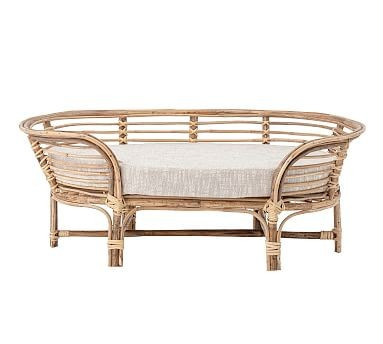 Rattan Frame Pet Bed with Cushion | Pottery Barn (US)