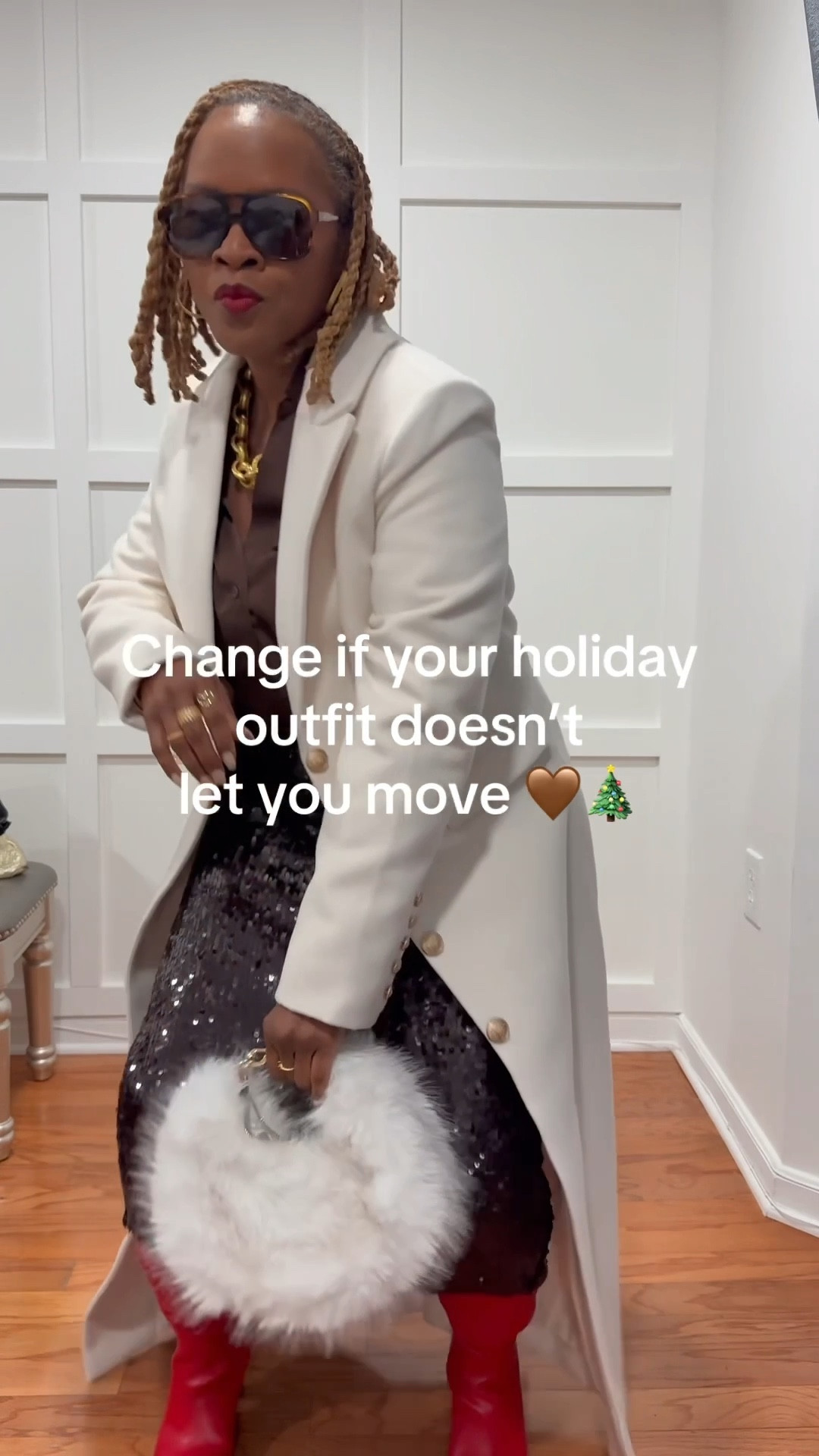 A fun brown sequin skirt with brown boots is a perfect holiday look 

#LTKdayinmylife #LTKOver40 #LTKHoliday