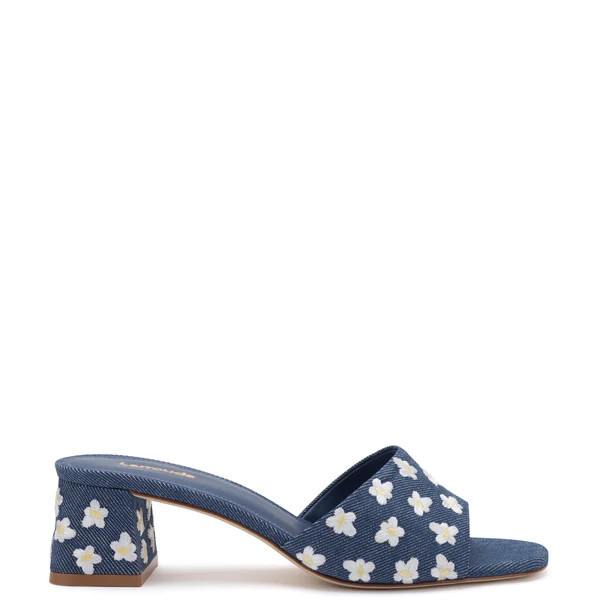 Brigitte Mule In Blue Denim | Larroude
