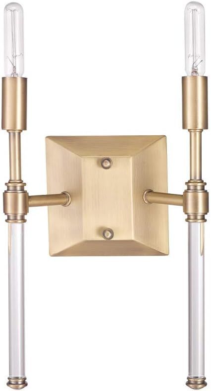 Globe Electric 60488 Delaney 2-Light Wall Sconce, Brass, Crystal Detail | Amazon (US)