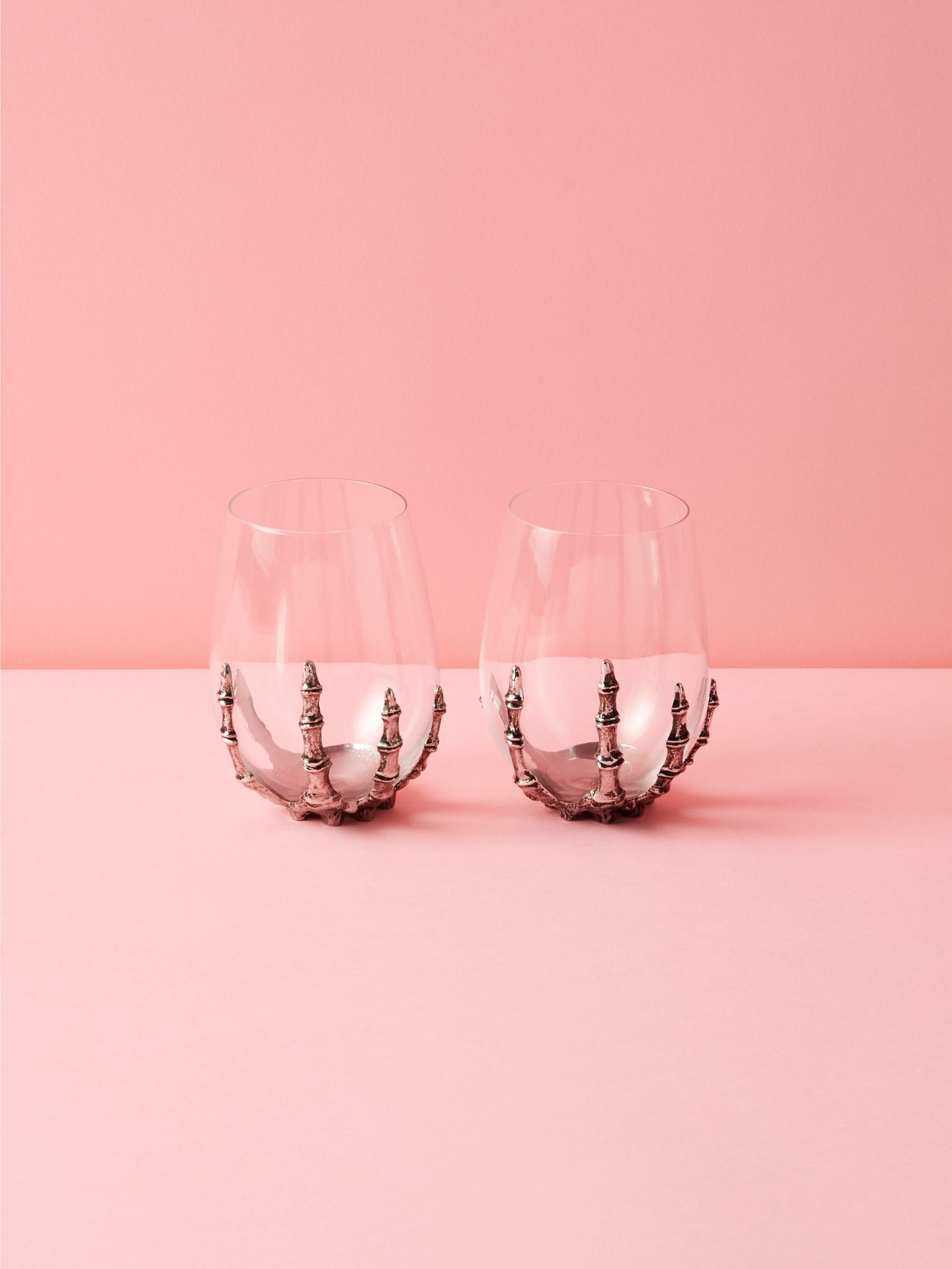 2pk 4.5in Metal Hand Stemless Wine Glasses | HomeGoods