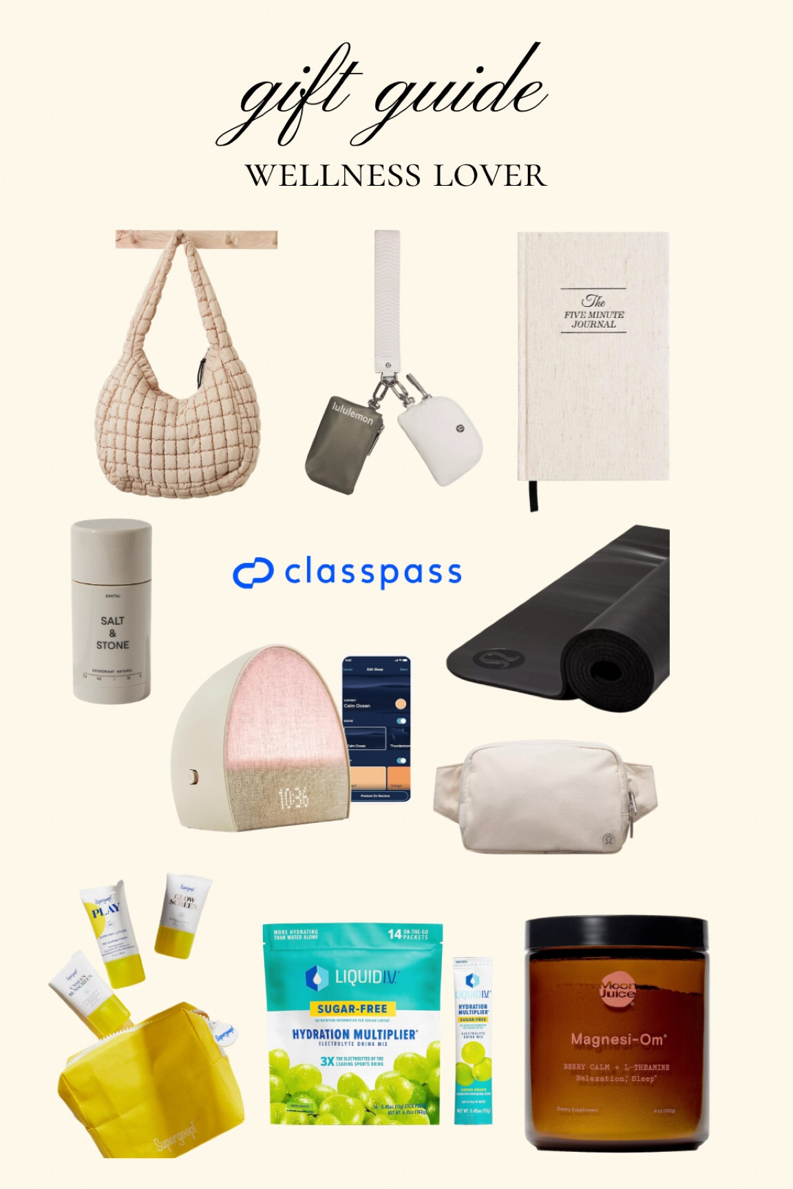 2023 gift guide for the wellness lover 🫶🏼 obviously I can’t link classpass but a great idea for any fitness or wellness lover in your life. Also, if you get the liquid iv through their site my code “Abby.asselin” gets you 30% off + free shipping during Black Friday sales!

#LTKCyberWeek #LTKGiftGuide #LTKHoliday