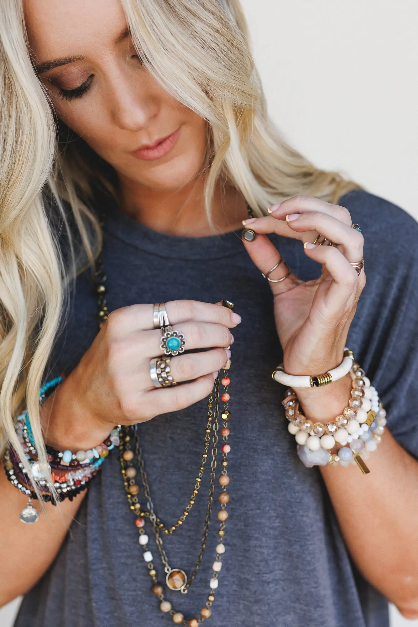 Turquoise Cascade Necklace — Three Bird Nest | Three Bird Nest
