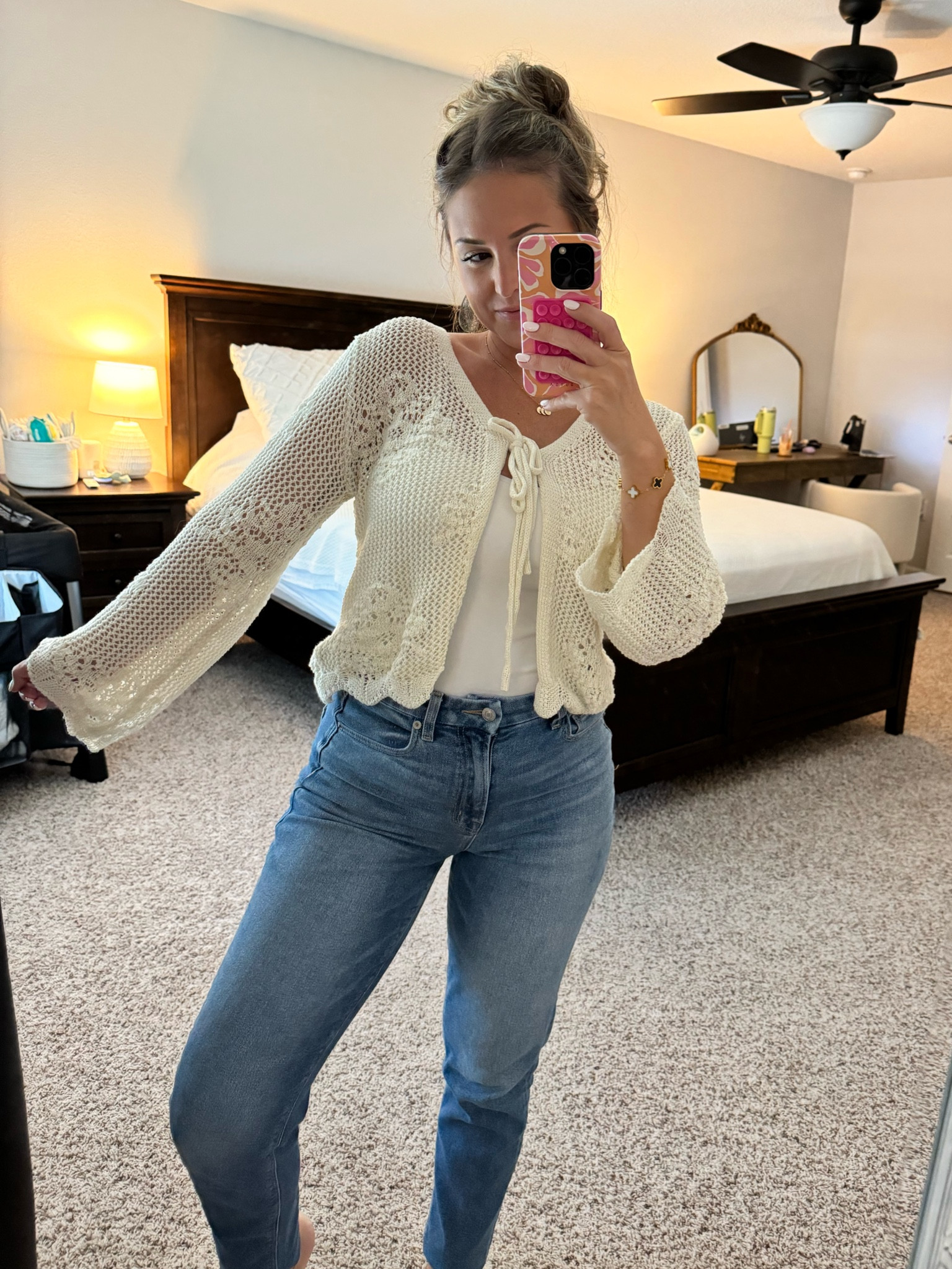 Work from home OOTD
Love this little cardigan from SHEIN! 😍

Work from home outfit, easy outfit inspiration, casual outfit inspiration, jeans outfit, crochet cardigan outfit, easy mom outfit inspiration🩷

#LTKStyleTip #LTKBacktoSchool #LTKFindsUnder100