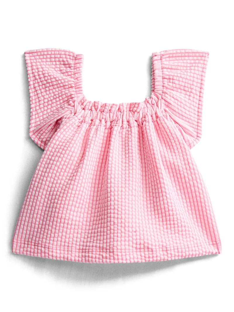 Wonder Nation Baby Girls Flutter Tank Top, Sizes 0-24 Months | Walmart (US)
