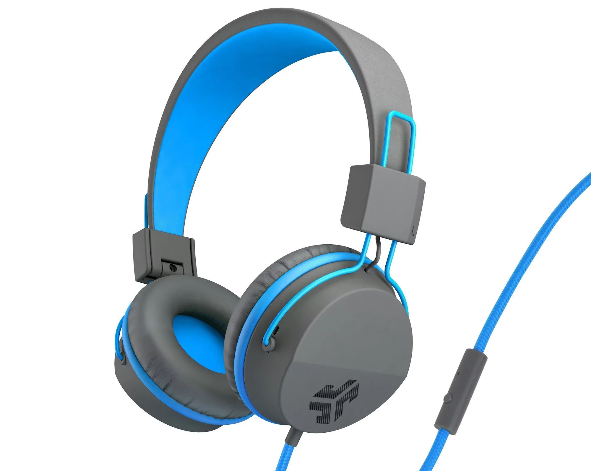 JLab Audio JBuddies Studio Volume Safe, Folding, Over-ear Kids Headphones with Mic - Gray / Blue | Walmart (US)