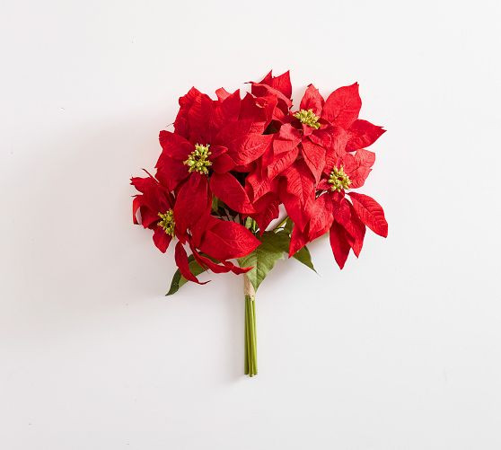 Faux Oversized Red Poinsettia Bundle | Pottery Barn (US)