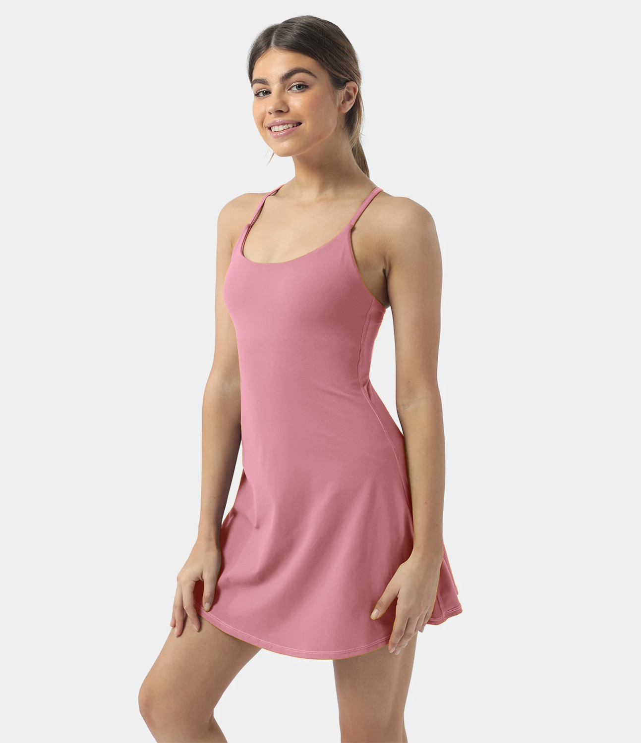 Women's Everyday Cloudful™ Backless 2-in-1 Flare Activity Dress-Wannabe - HALARA | HALARA | HALARA