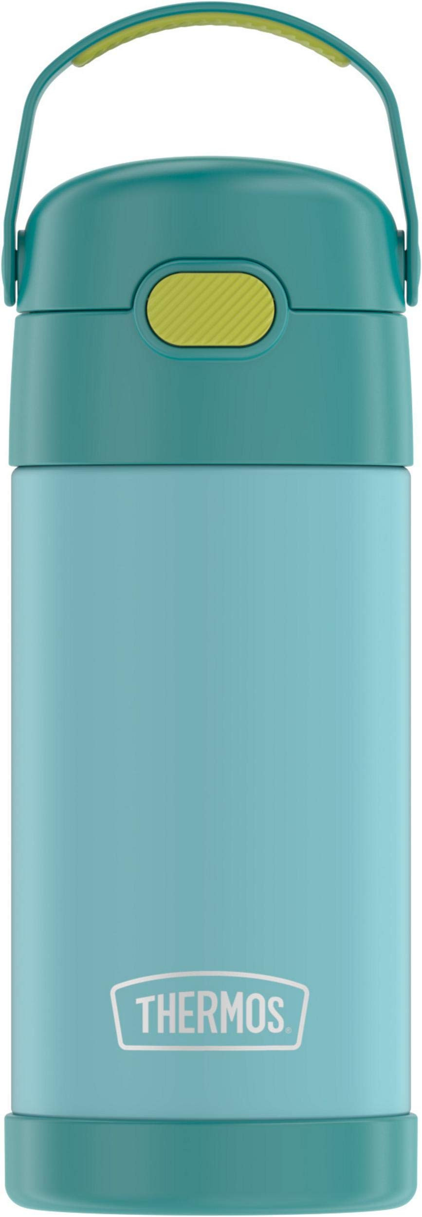 THERMOS FUNTAINER 12 Ounce Stainless Steel Vacuum Insulated Kids Straw Bottle, Blue/Green | Amazon (US)
