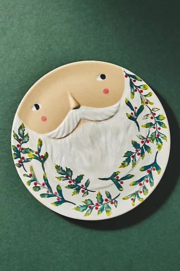 Fotini Tikkou Mr. Claus Dessert Plate | Anthropologie (US)