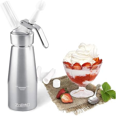 Nuvantee Cream Whipper (1-Pint) - Professional Aluminum Whipped Cream Dispenser with 3 Decorating No | Amazon (US)