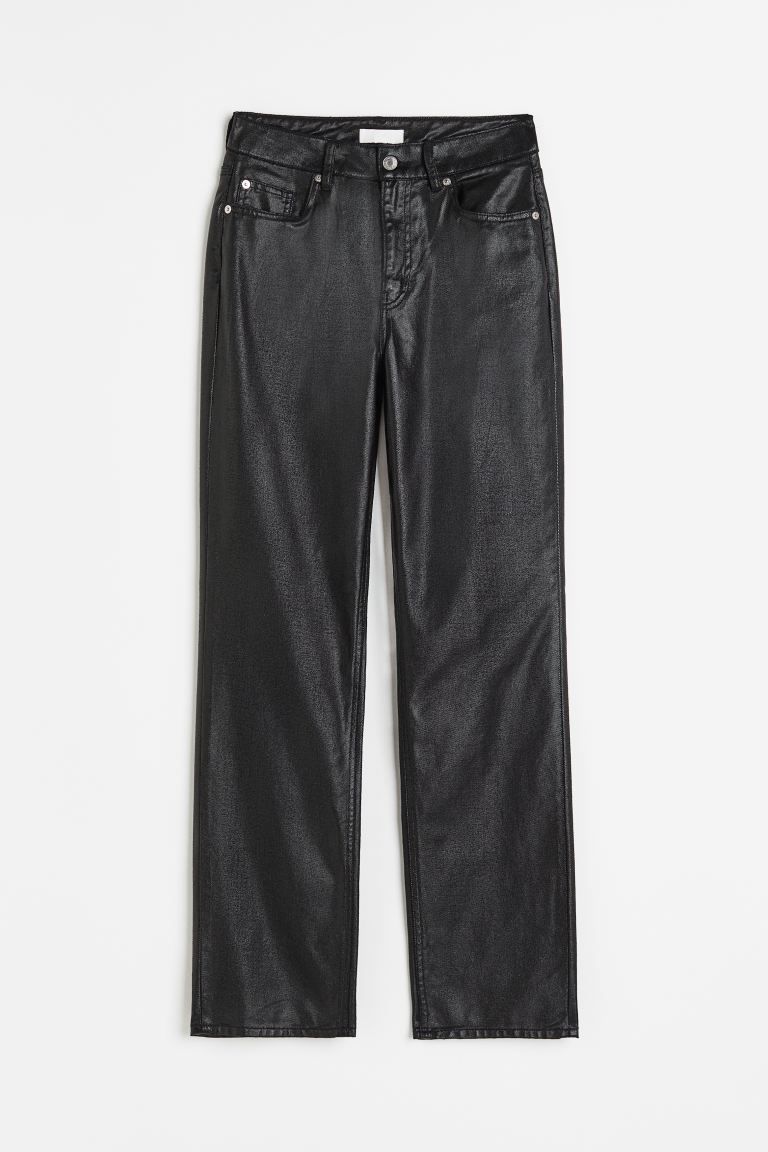 Coated Straight High Jeans | H&M (US + CA)