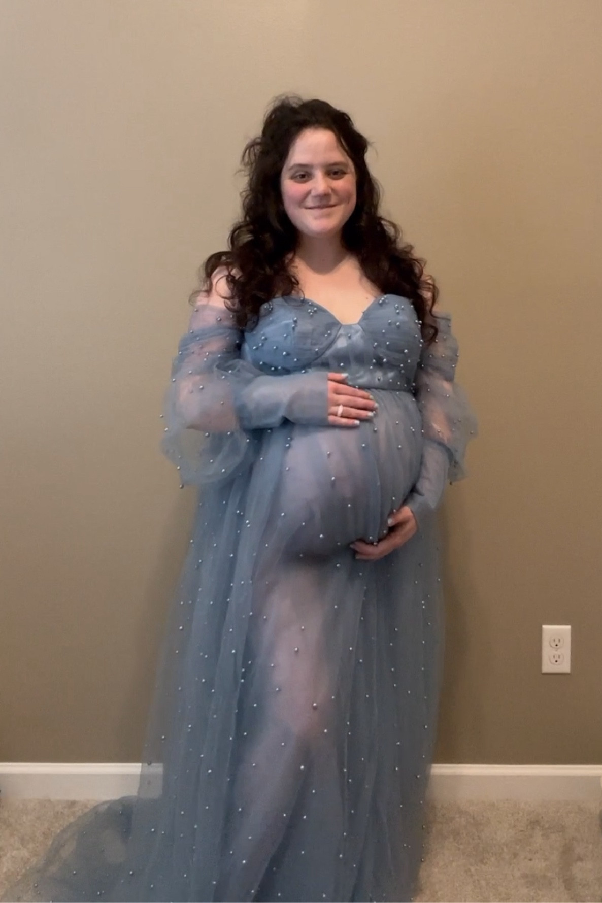 Maternity dress | pregnant dress | pregnancy dress | Maternity outfit | pregnant outfit | pregnancy outfit | Maternity | bump | pregnant | pregnancy | bump friendly | blue dress | maternity photoshoot 

#LTKBaby #LTKBump #LTKFindsUnder100