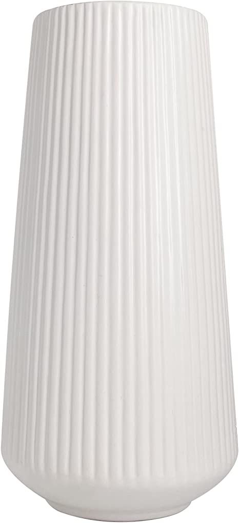 HCXMDY White Vase,Tall Large White Vase for Pampas Grass,12 Inch Ceramic Vase for Home Decor,Mode... | Amazon (US)