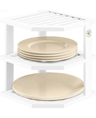 Plate Organizer for Cabinet - Bamboo Kitchen and Bathroom Organization - Ideal for Cabinet Space ... | Macy's