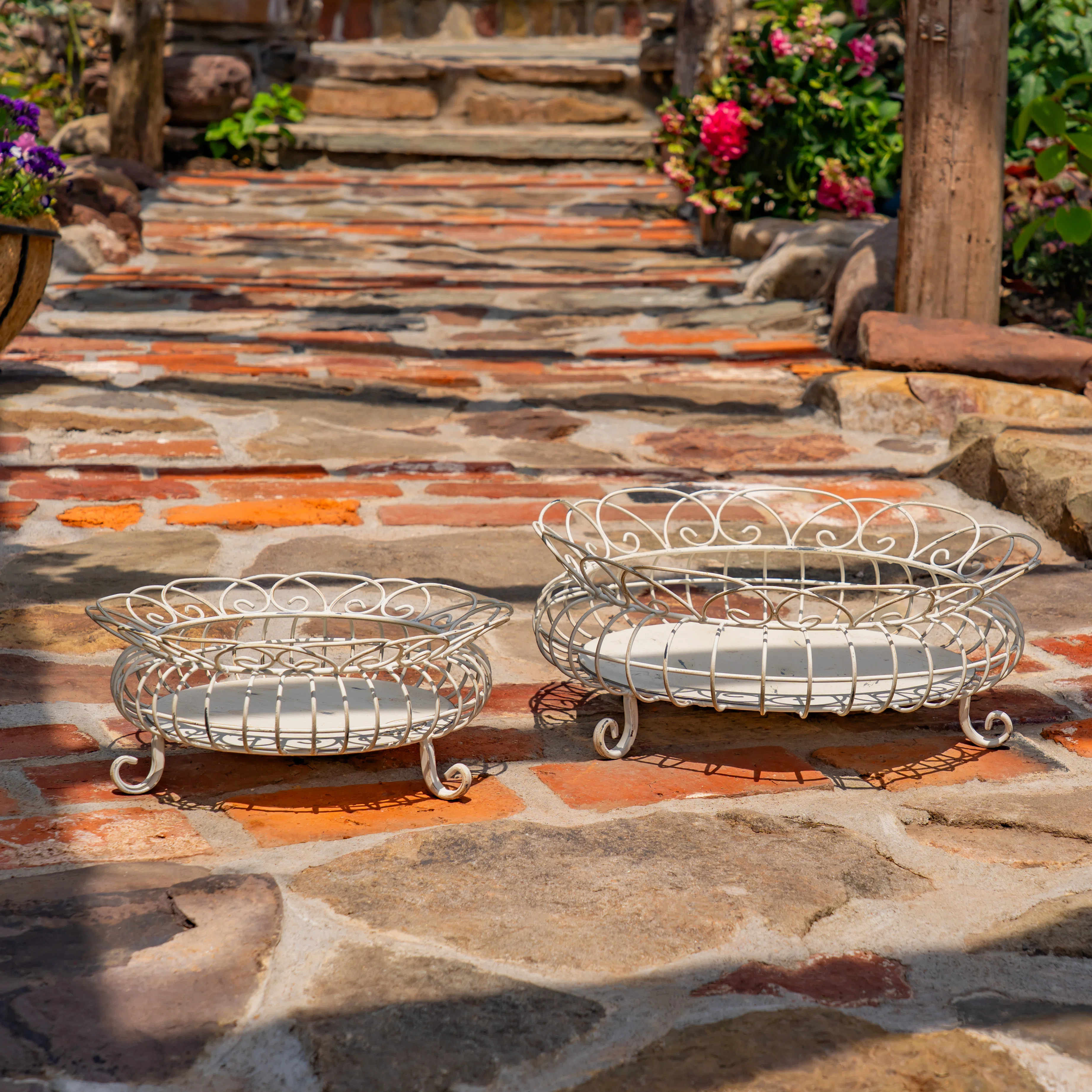 Freestanding Garden Baskets in"Stephania" (Set of 2) (Set of 2) | Wayfair North America