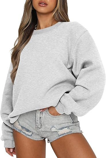 ANRABESS Womens Sweatshirts Crewneck Fleece Oversized Pullover Sweater Spring Winter Cute Tops Te... | Amazon (US)
