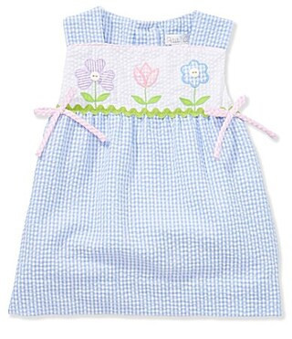 Petit Ami Baby Girls Sleeveless Seersucker Flower Applique Bow Detail Dress - 18 Months | Dillard's